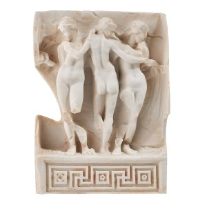 Afrodisias Üç Güzeller Krem Heykel - Thumbnail