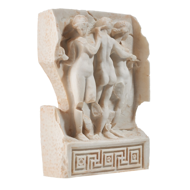 Afrodisias Üç Güzeller Krem Heykel