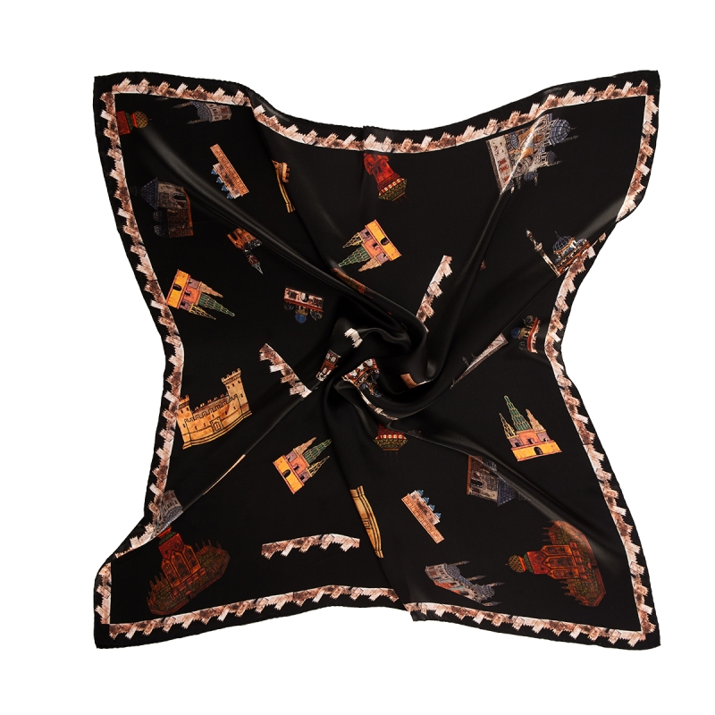 ELCIELA İPEK FULAR MİNİAPAMAROMA 90X90