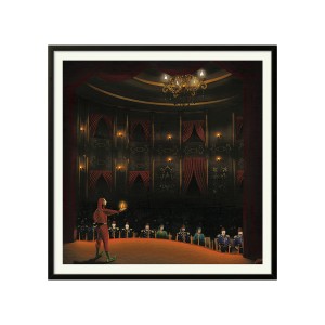 ELCIELA İPEK PASPARTULU DUVAR ÇALIŞMASI SARAY SAHNESİNDE BİR KIVILCIM 33X33 - Thumbnail