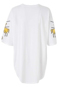 Hatice Gökçe Truva Koleksiyonu Beyaz-Sarı T-Shirt - Thumbnail