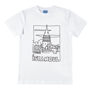 İstanbul Galata Kulesi Boyama Seti T-Shirt - Thumbnail