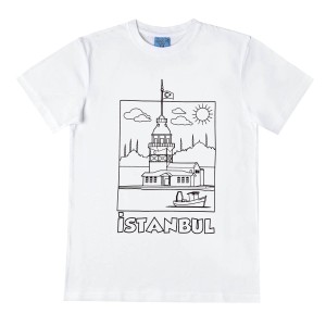 İstanbul Kız Kulesi Boyama Seti T-Shirt - Thumbnail