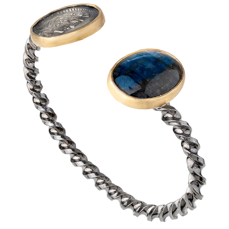 Labradorit Taşlı Burgu Bileklik