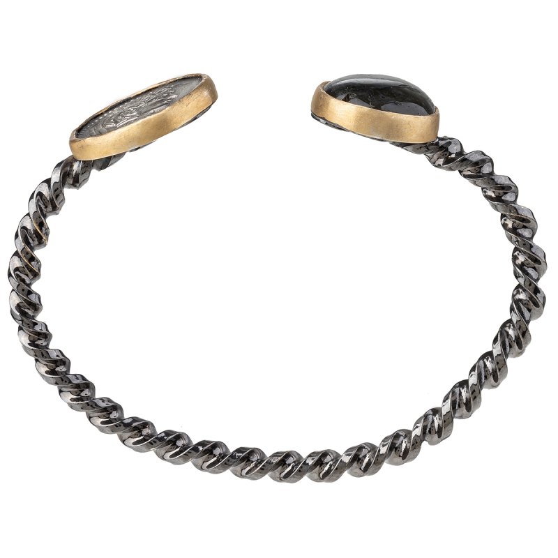 Labradorit Taşlı Burgu Bileklik