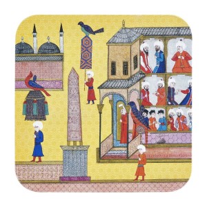 Minyatür Koleksiyonu Mantar Bardak Altlığı - Thumbnail