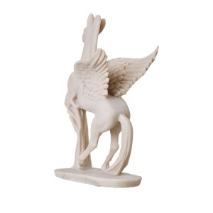 Pegasus Mini Heykel Beyaz - Thumbnail