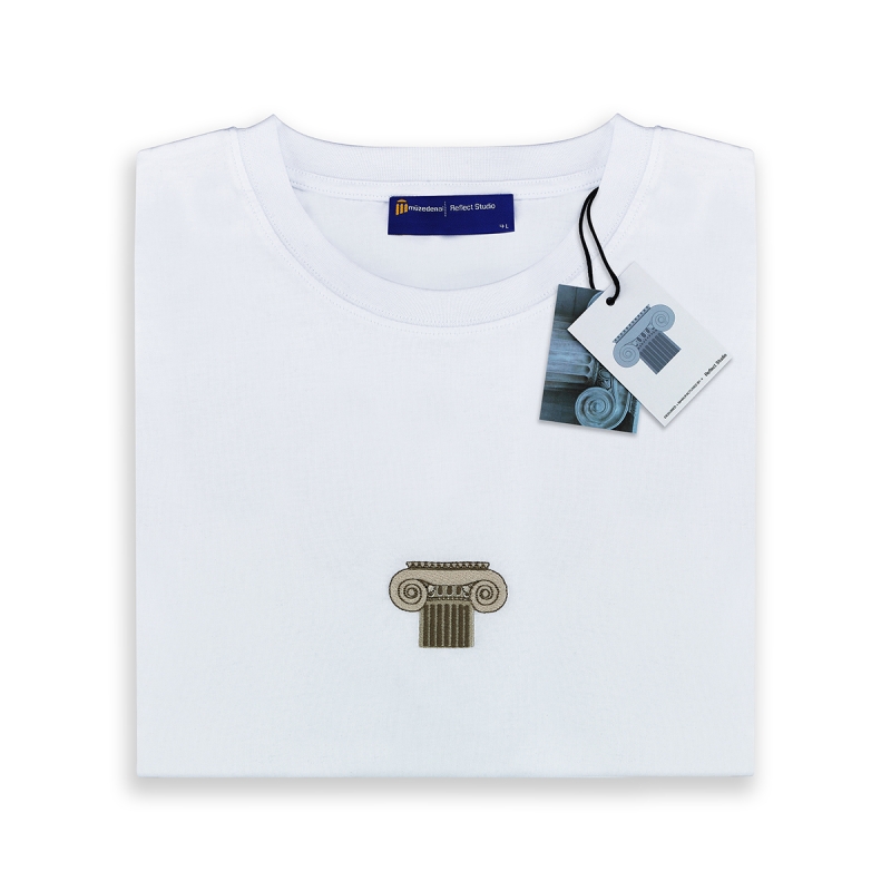 Reflect Arkeoloji Sütun T-Shirt Beyaz Unisex