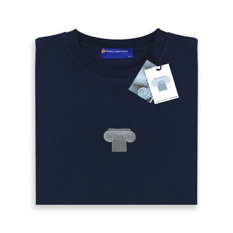 Reflect Arkeoloji Sütun T-Shirt Lacivert Unisex