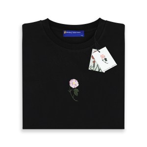 Reflect Topkapı Şakayık T-Shirt Siyah Unisex - Thumbnail