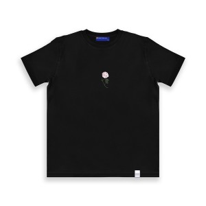 Reflect Topkapı Şakayık T-Shirt Siyah Unisex - Thumbnail