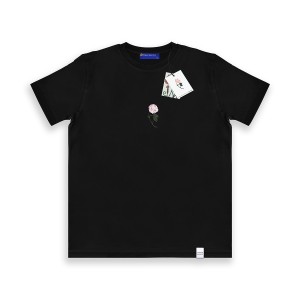 Reflect Topkapı Şakayık T-Shirt Siyah Unisex - Thumbnail